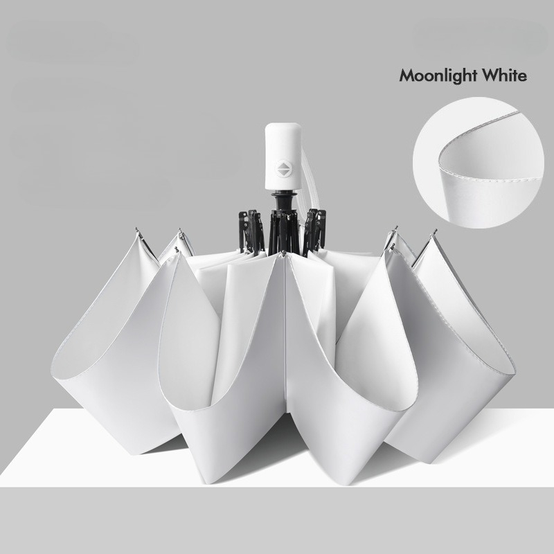 Travel Umbrella Compact - 티타늄 실버 컴팩트 우산 자동 접이식