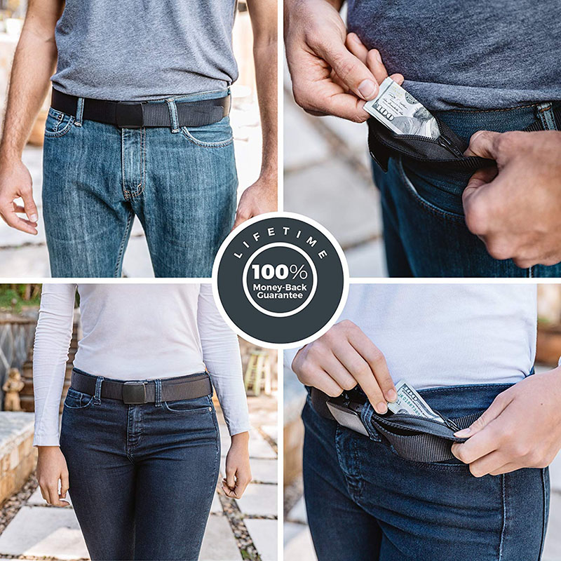 Money Belt Hidden - 도난 방지 여행용 허리 가방 120cm