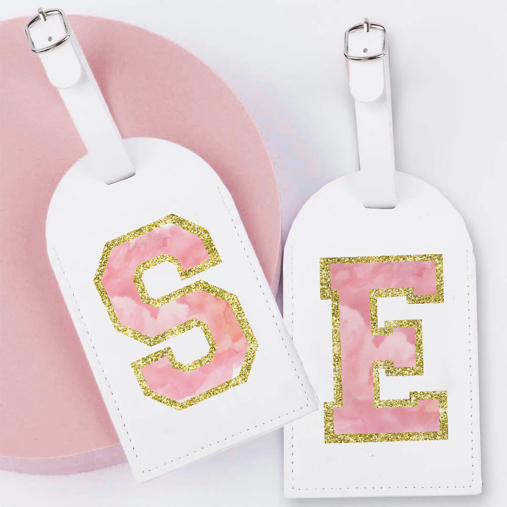 Travel Accessories Gifts For Her - 레터 모노그램 수하물 태그, 여아용 PU