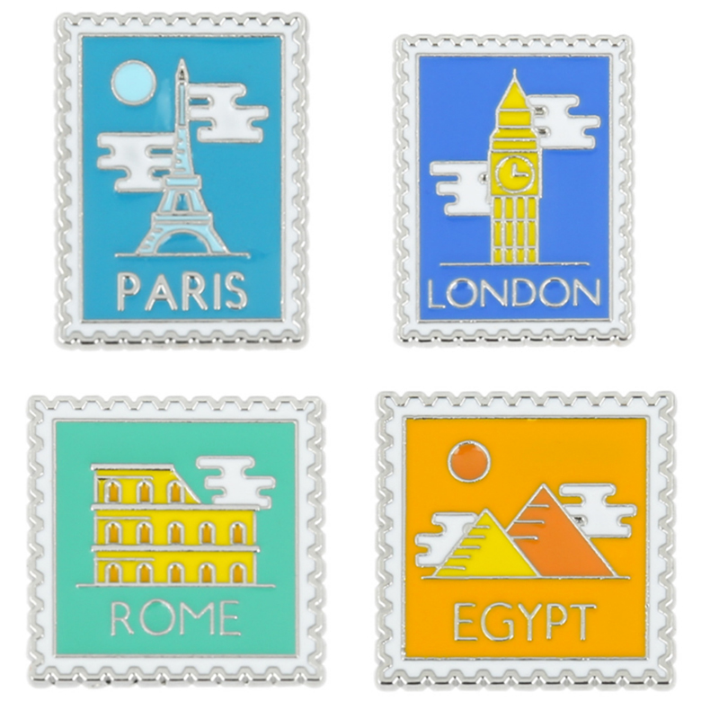 Travel Accessories London - 합금 배지 배낭 브로치, 런던 파리