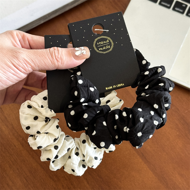 Travel Accessories To Gift - 11cm/14cm 도트 헝겊 Scrunchies 여자 여자