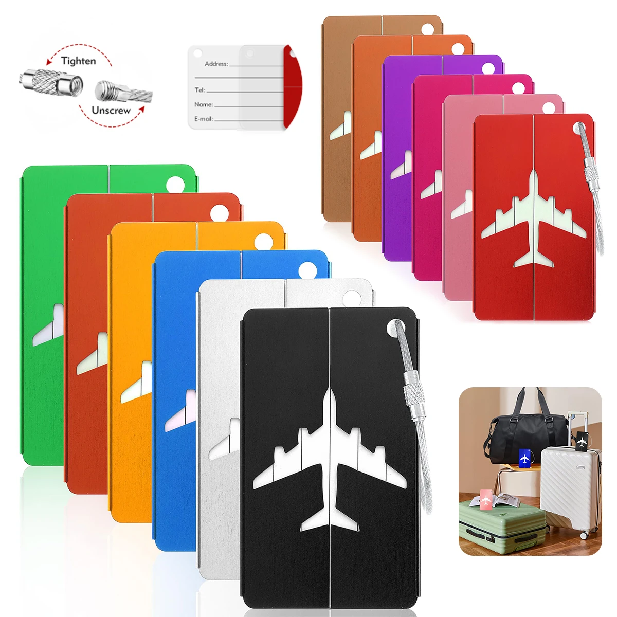 Qantas Travel Accessories - 알루미늄 합금 여행 수하물 태그 교수형