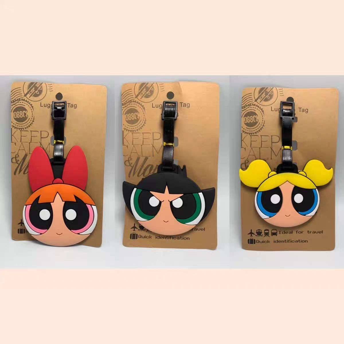 Travel Accessories To Gift - 파워퍼프걸즈 가방 펜던트 귀여운 만화 캐릭터