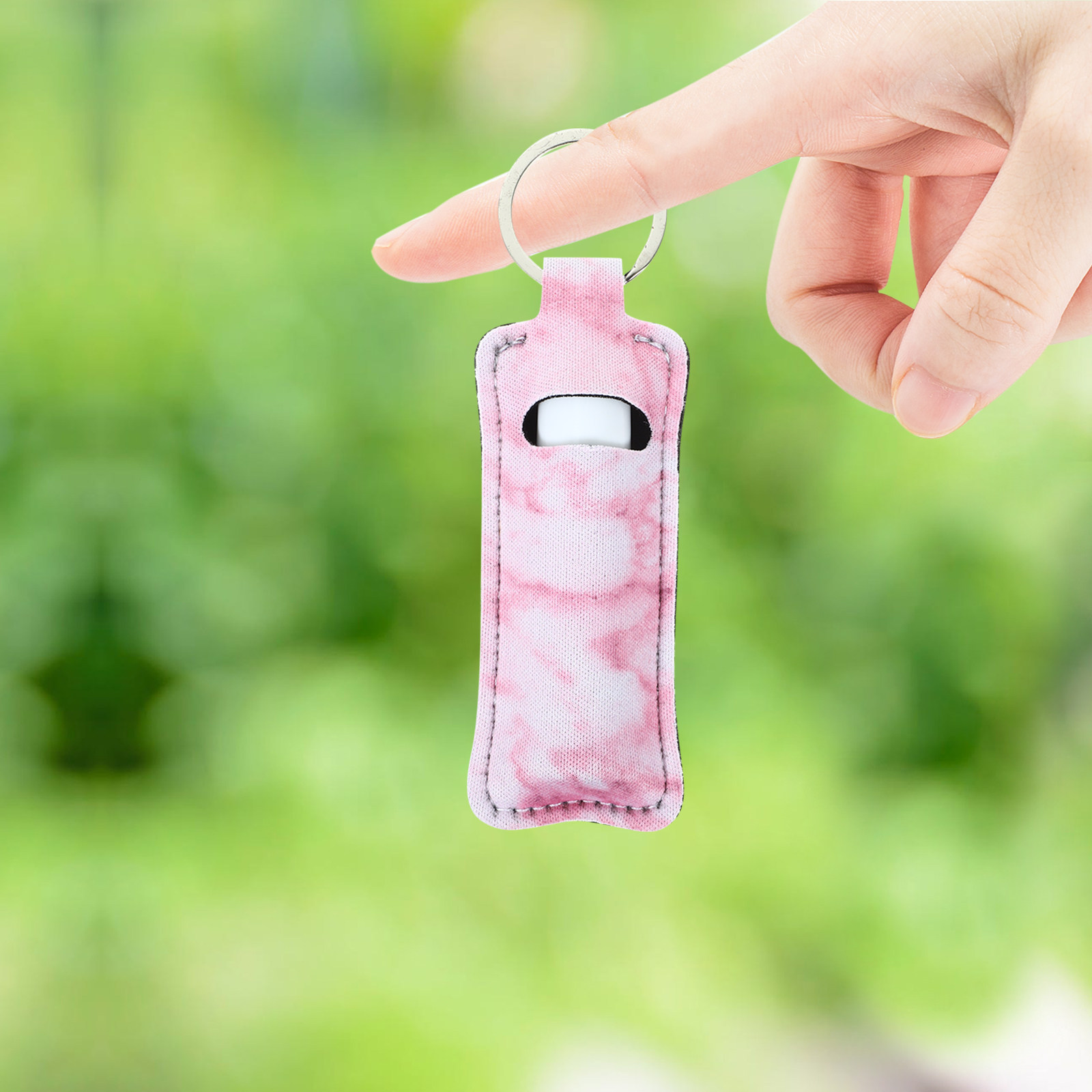 Travel Accessories Gift Ideas - 4개입 립스틱 슬리브 키체인 립밤 홀더