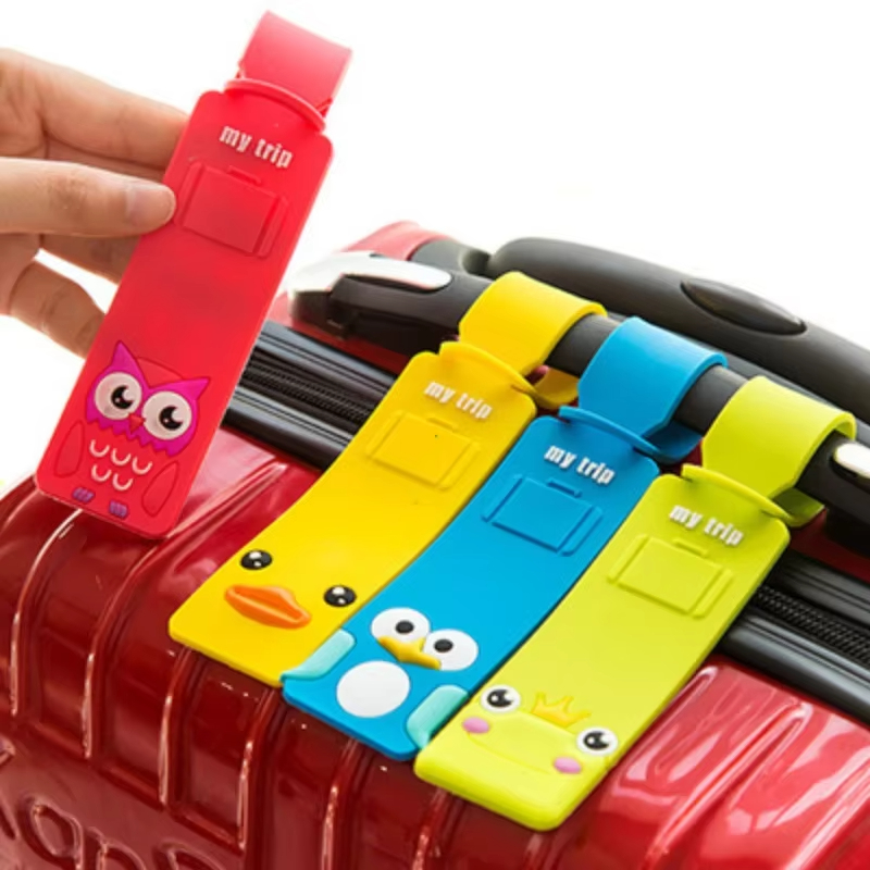 Travel Accessories International - 5개들이 사랑스러운 실리콘 러기지 태그, 탑승권