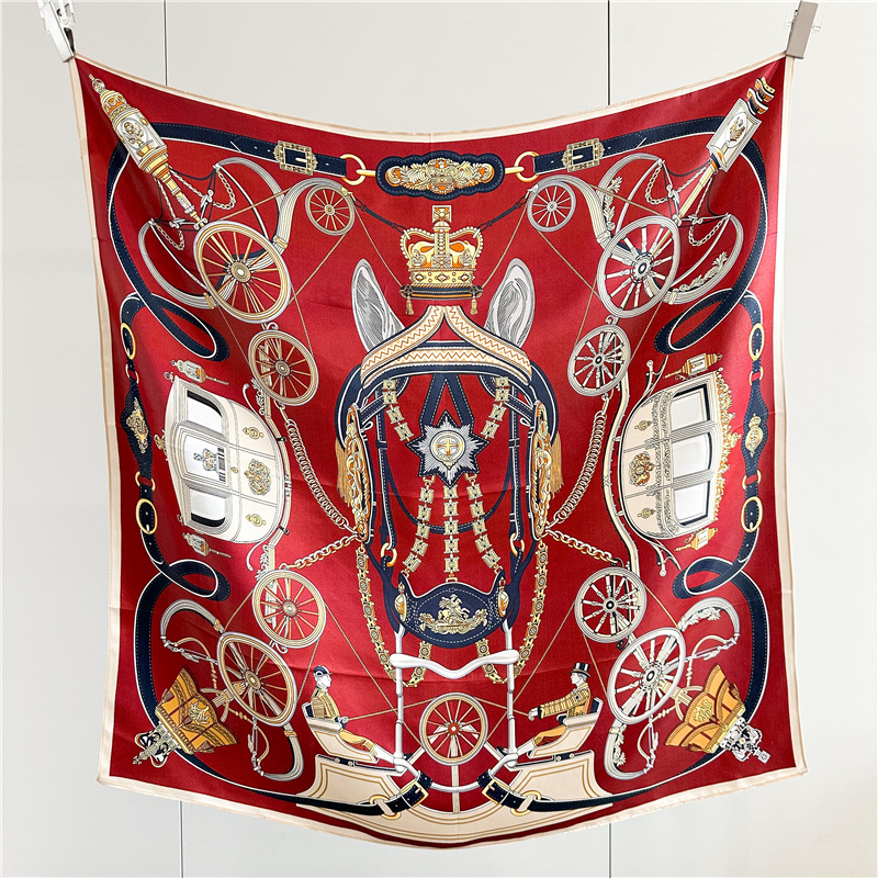 Travel Accessories To Gift - 12MM 부드러운 실크 스카프 여성 90CM