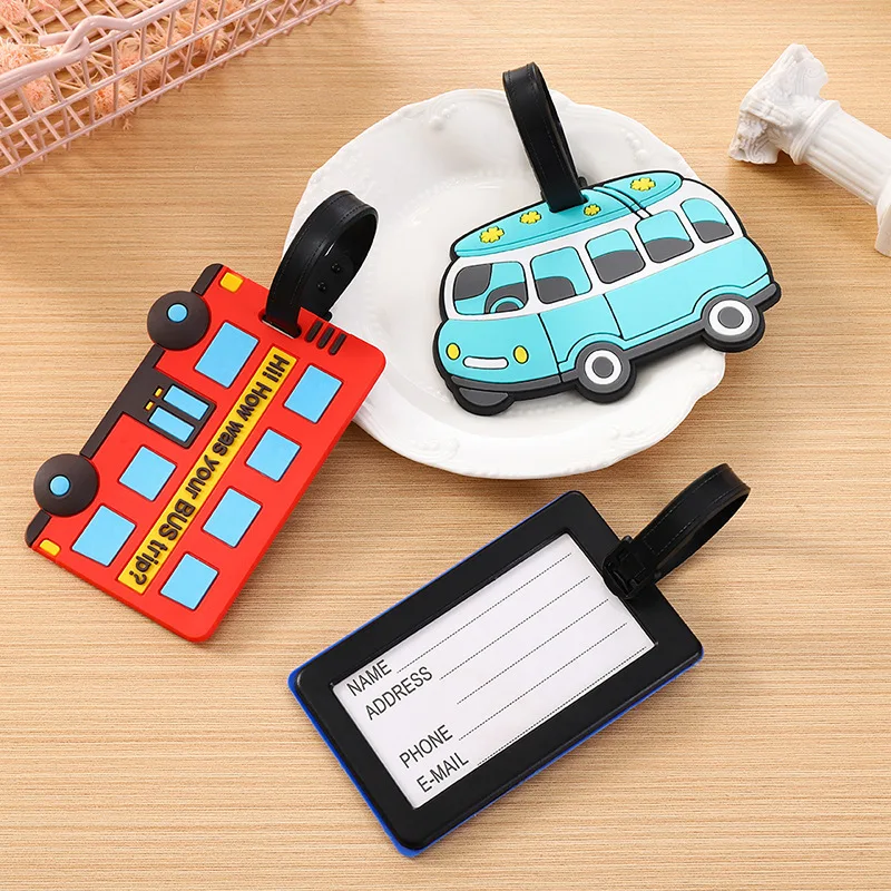 Travel Accessories International - 귀여운 만화 자동차 PVC 실리콘 수하물