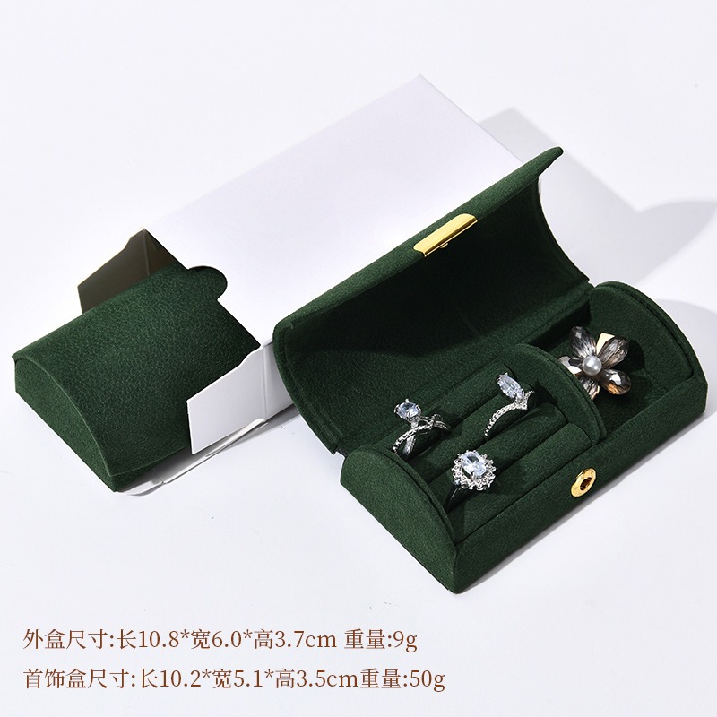 Accessories Travel Jewelry Box - 휴대용 벨벳 보석함 작은 정리함 반지
