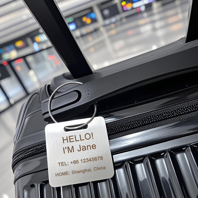 맞춤형 이름 수하물 태그 레이저 각인 라벨 분실 방지  - Travel Accessories International 리뷰 및 가격