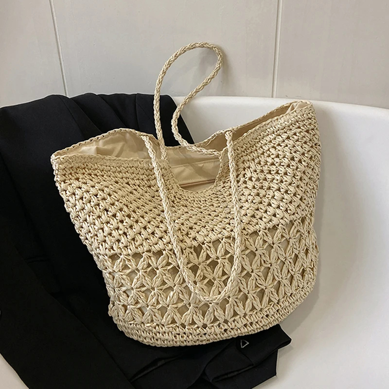 캐주얼 디자인 밀짚 직조 가방 트렌드 럭셔리 여성 숄더 - Travel Accessories Luxury 리뷰 및 가격