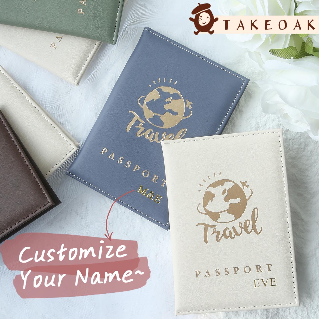 2개 세트 커플 여권 커버, 개인 맞춤형 금박 이름 각 - Travel Accessories Gifts For Her 리뷰 및 가격