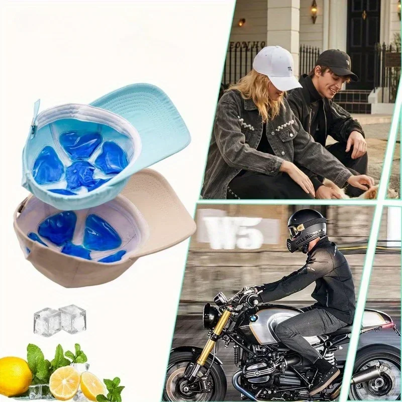블루 PVC 젤 아이스팩 - 헬멧 및 모자용 조절 가능 - Travel Accessories Pack 리뷰 및 가격