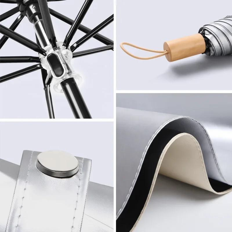 티타늄 실버 컴팩트 우산 자동 접이식 유니섹스 UPF5 - Travel Umbrella Compact 리뷰 및 가격