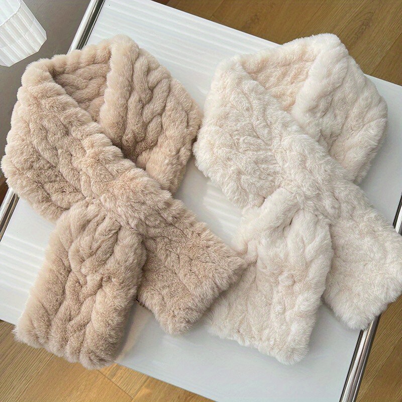 우아한 여성용 인조 토끼털 리본 스카프 - 겨울용 따뜻 - Travel Accessories Gift Ideas 리뷰 및 가격