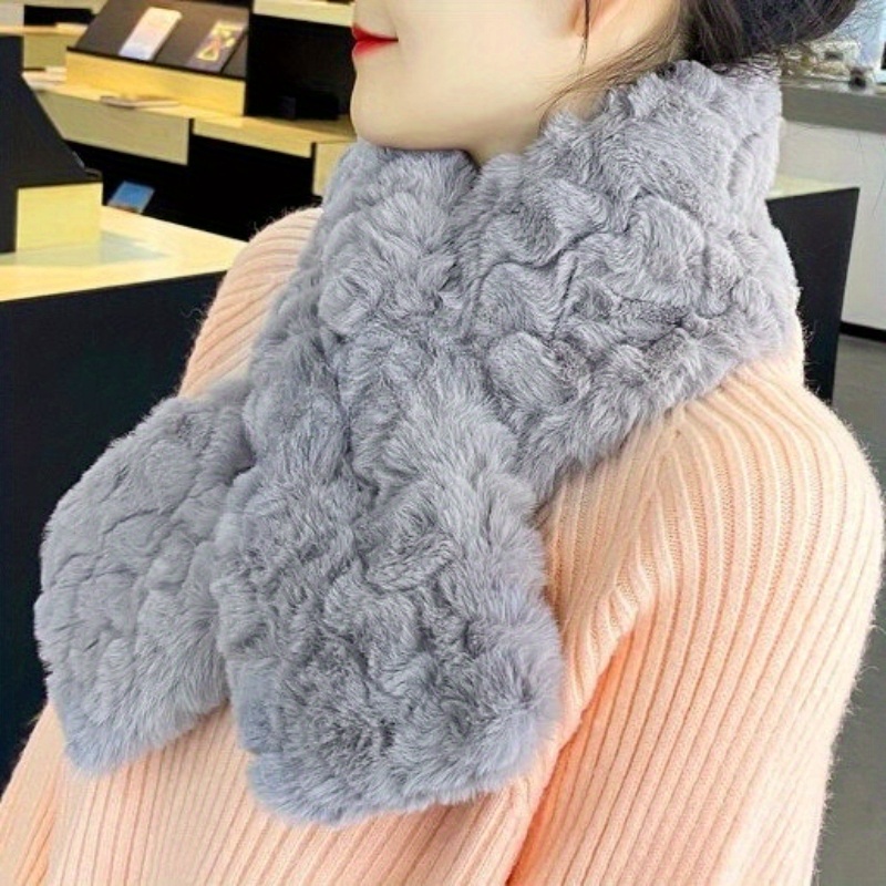 우아한 여성용 인조 토끼털 리본 스카프 - 겨울용 따뜻 - Travel Accessories Gift Ideas 리뷰 및 가격