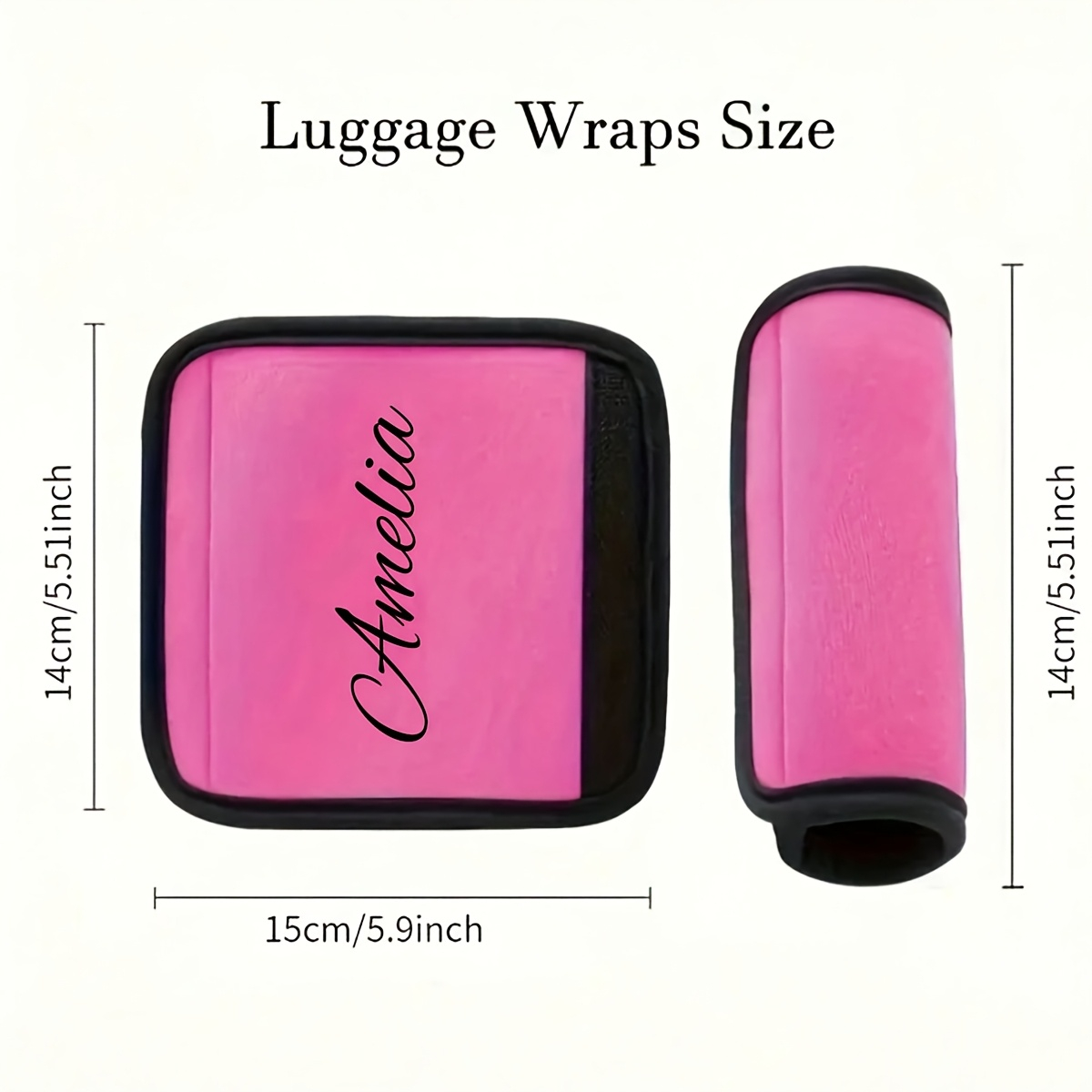 맞춤형 이름이 새겨진 수하물 손잡이 커버, 텍스트가 있 - Travel Accessories To Gift 리뷰 및 가격