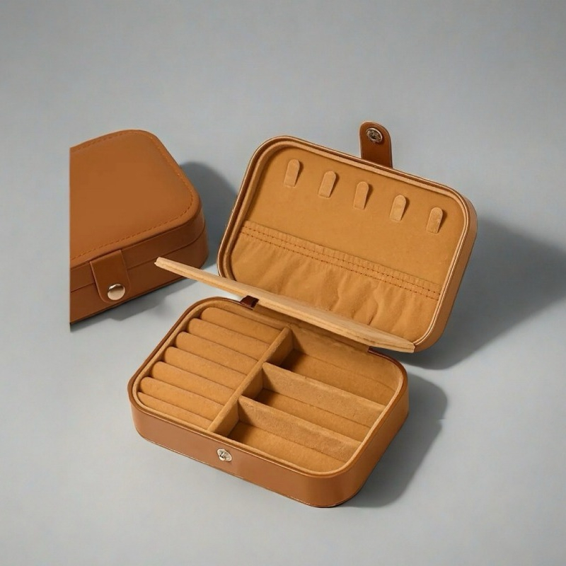 1pcs 보석 상자 가죽 솔리드 컬러 컴팩트 여행 귀걸 - Accessories Travel Jewelry Box 리뷰 및 가격