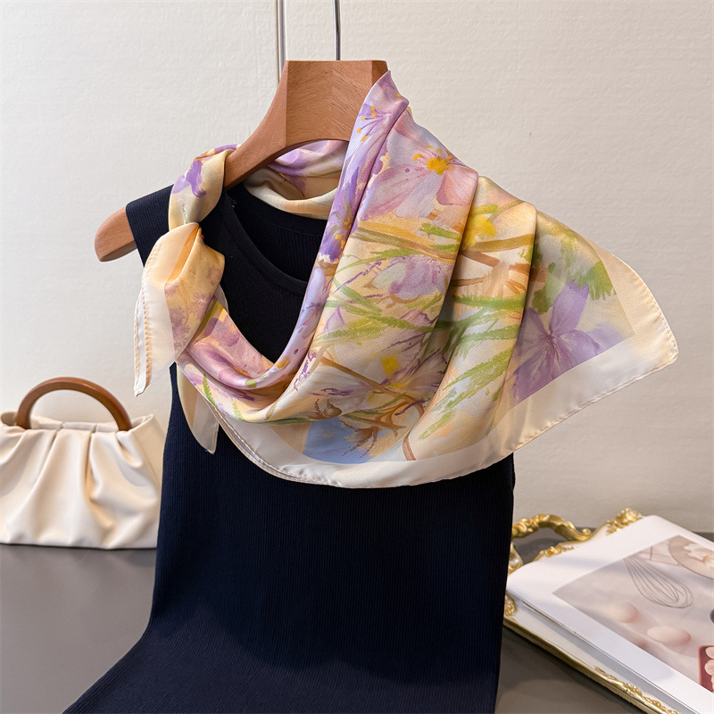 여성용 모조 스퀘어 스카프, 프린트 스카프, 반다나,  - Travel Accessories Luxury 리뷰 및 가격