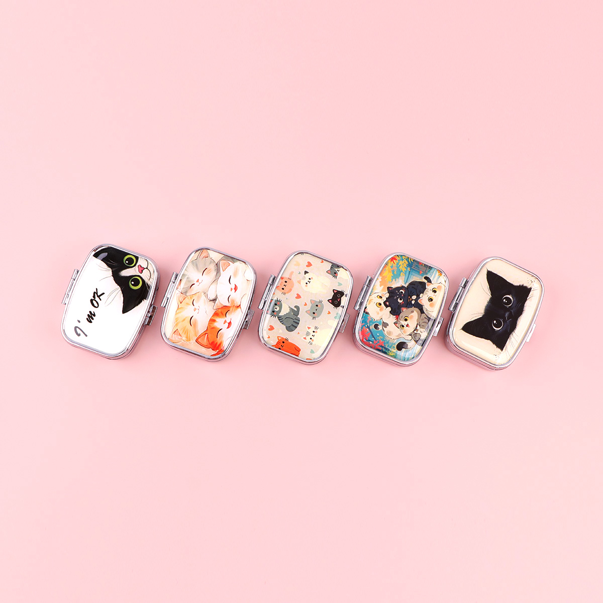 검은 고양이 알약 상자 만화 동물 봉인 된 하위 패키지 - Accessories Travel Jewelry Box 리뷰 및 가격