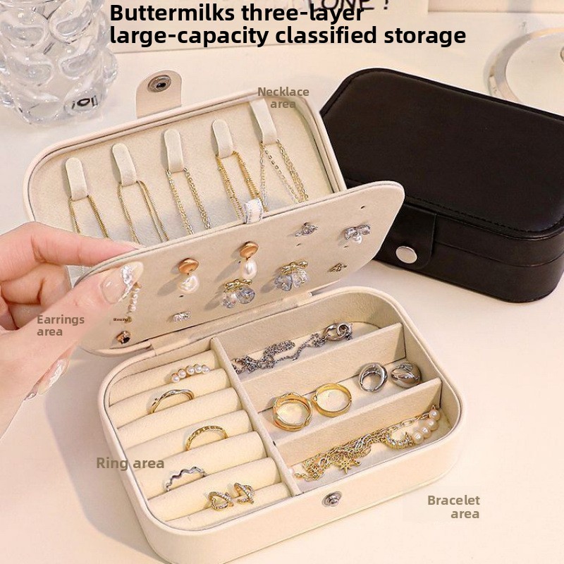 산화방지 휴대용 미니 보석함 귀걸이 목걸이 반지 팔찌  - Accessories Travel Jewelry Box 리뷰 및 가격