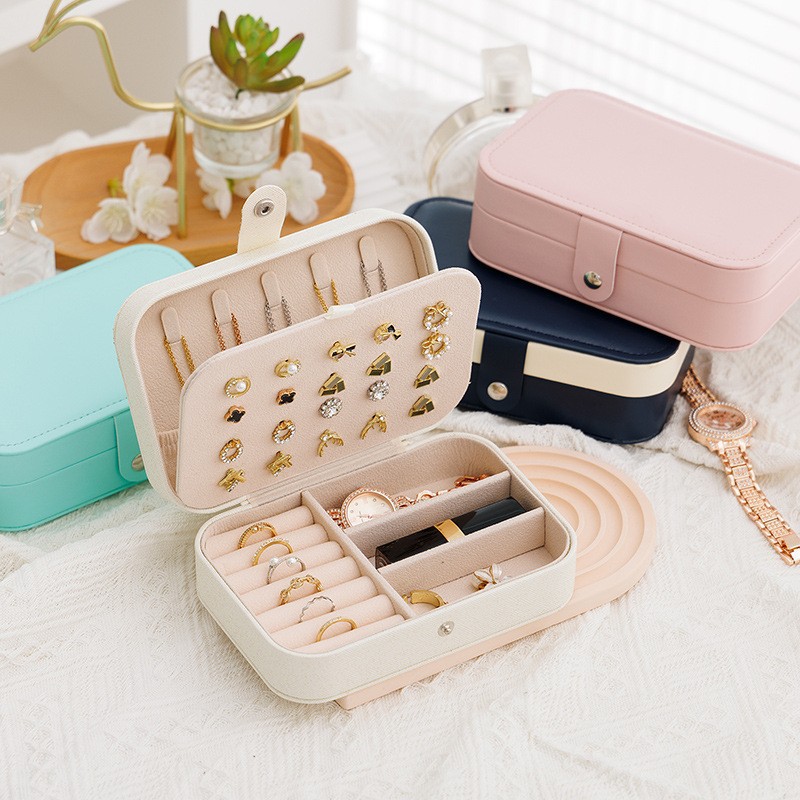산화방지 휴대용 미니 보석함 귀걸이 목걸이 반지 팔찌  - Accessories Travel Jewelry Box 리뷰 및 가격