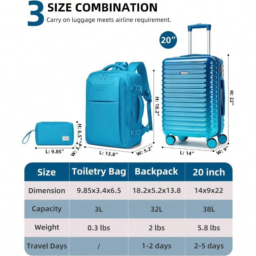 기내용 수하물 22x14x9 항공사 승인, 확장형 20 - Travel Lock Tsa Approved 리뷰 및 가격