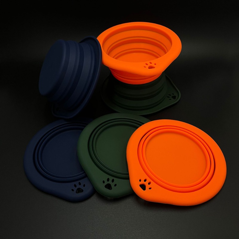 휴대용 실리콘 애완 동물 그릇 개를위한 접이식 라운드  - Travel Accessories Dog 리뷰 및 가격