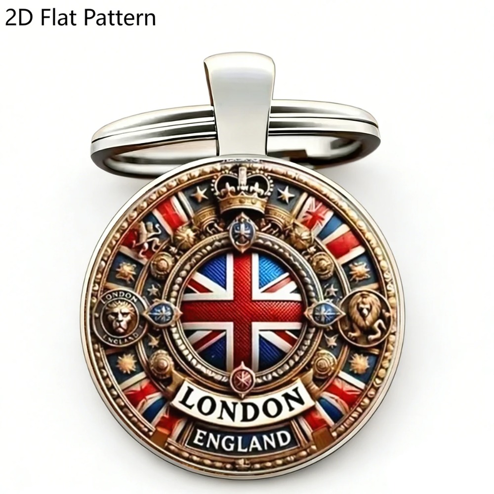 6/12/20세트 빈티지 런던 라운드 유리 펜던트 키체 - Travel Accessories London 리뷰 및 가격