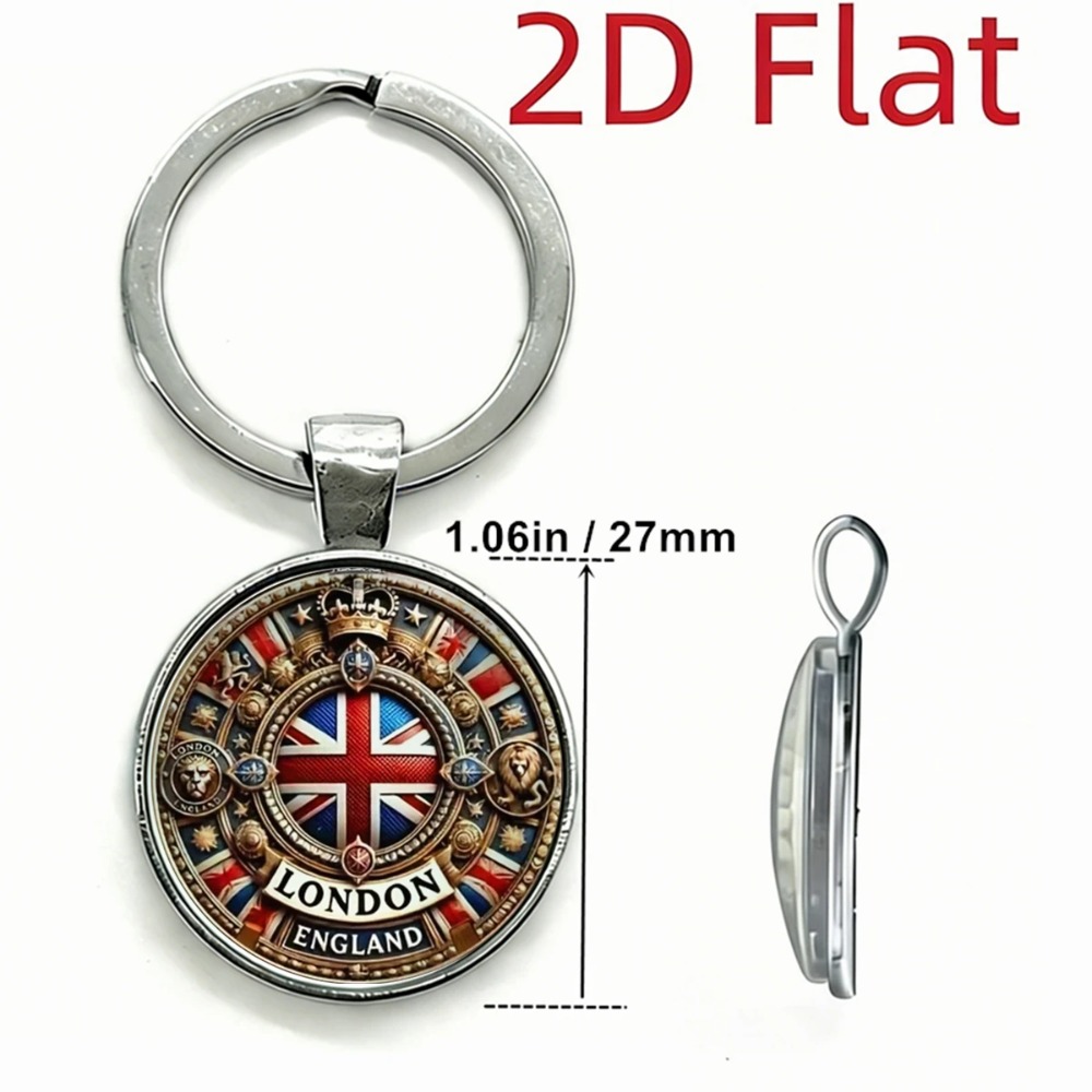6/12/20세트 빈티지 런던 라운드 유리 펜던트 키체 - Travel Accessories London 리뷰 및 가격