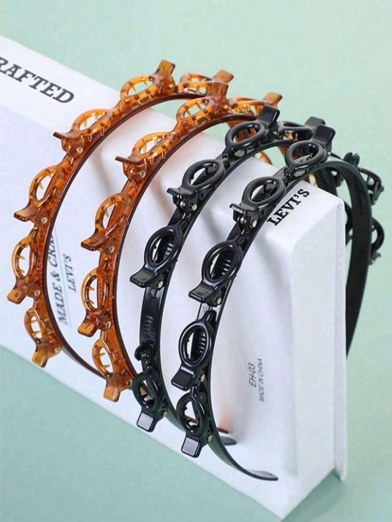 2pcs 새로운 한국 스타일 속이 빈 짜임 헤어밴드 루 - Travel Accessories Useful 리뷰 및 가격