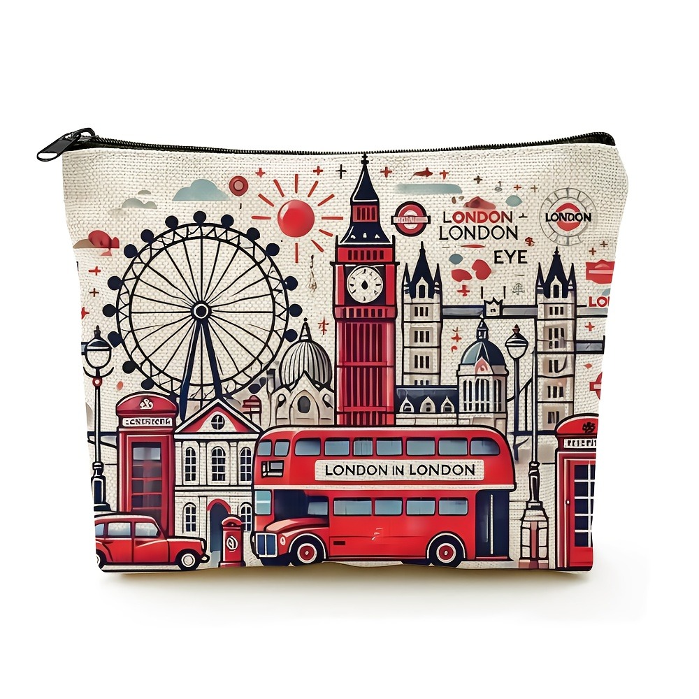 런던 프린트 화장품 가방 가벼운 지퍼 메이크업 가방,  - Travel Accessories London 리뷰 및 가격