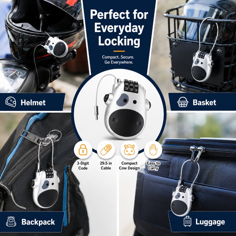 미니 카우 콤비네이션 케이블 잠금장치, 자전거, 오토바 - Travel Lock Tsa Approved 리뷰 및 가격