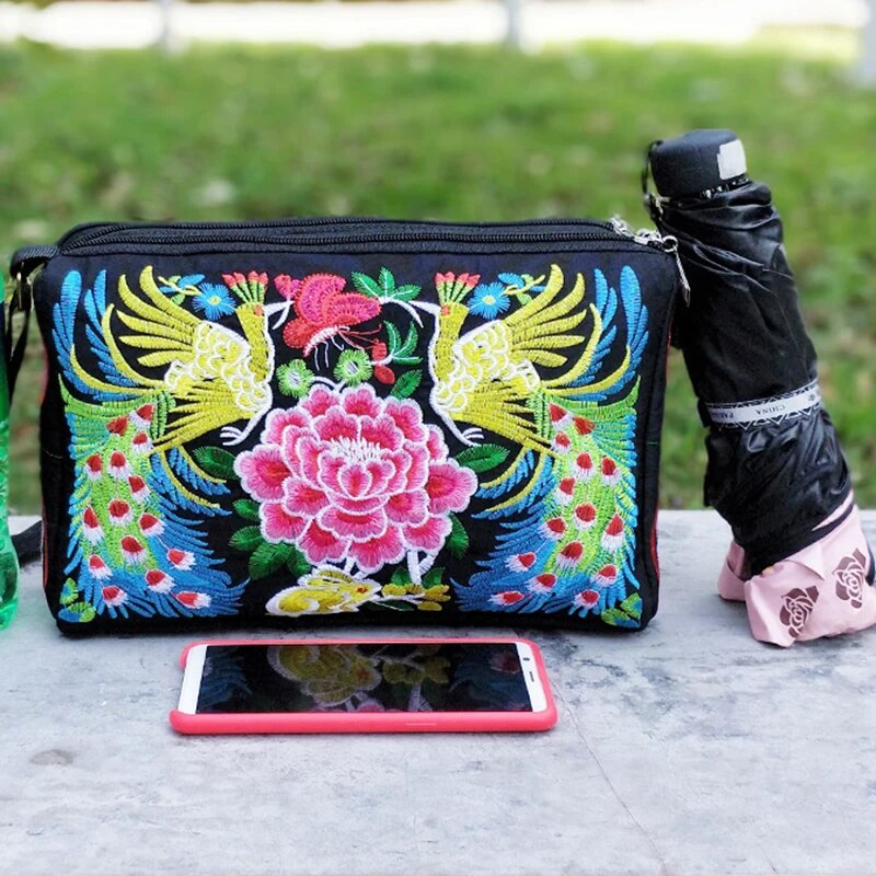 여성용 수 놓은 꽃 나일론 크로스 바디 백 여성용 럭셔 - Travel Accessories Luxury 리뷰 및 가격