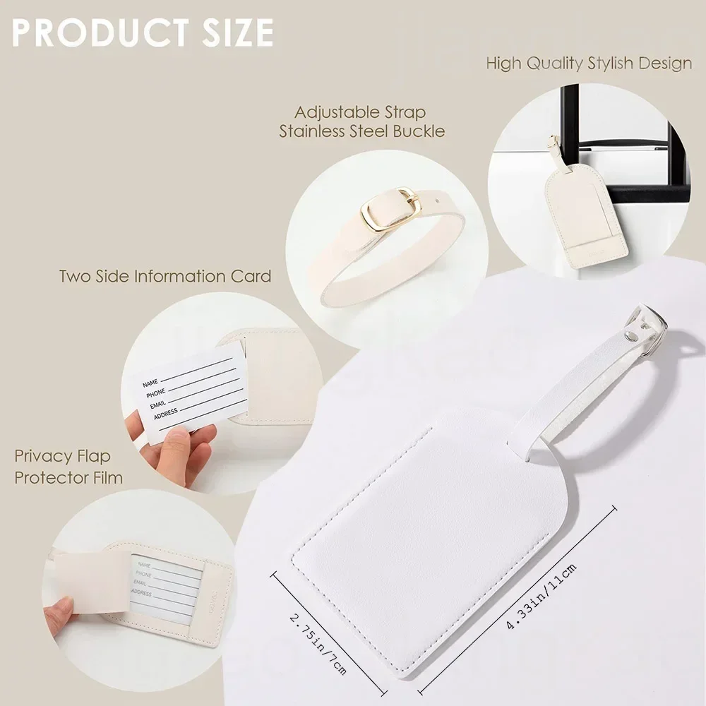 맞춤형 모노그램 수하물 태그, PU 가죽 태그, 여행  - Travel Accessories Gifts For Her 리뷰 및 가격