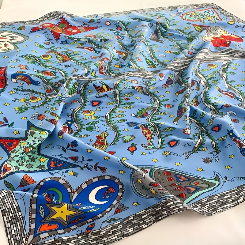 우아한 여성용 폴리에스터 패션 스카프, 장식용 프린트  - Travel Accessories To Gift 리뷰 및 가격