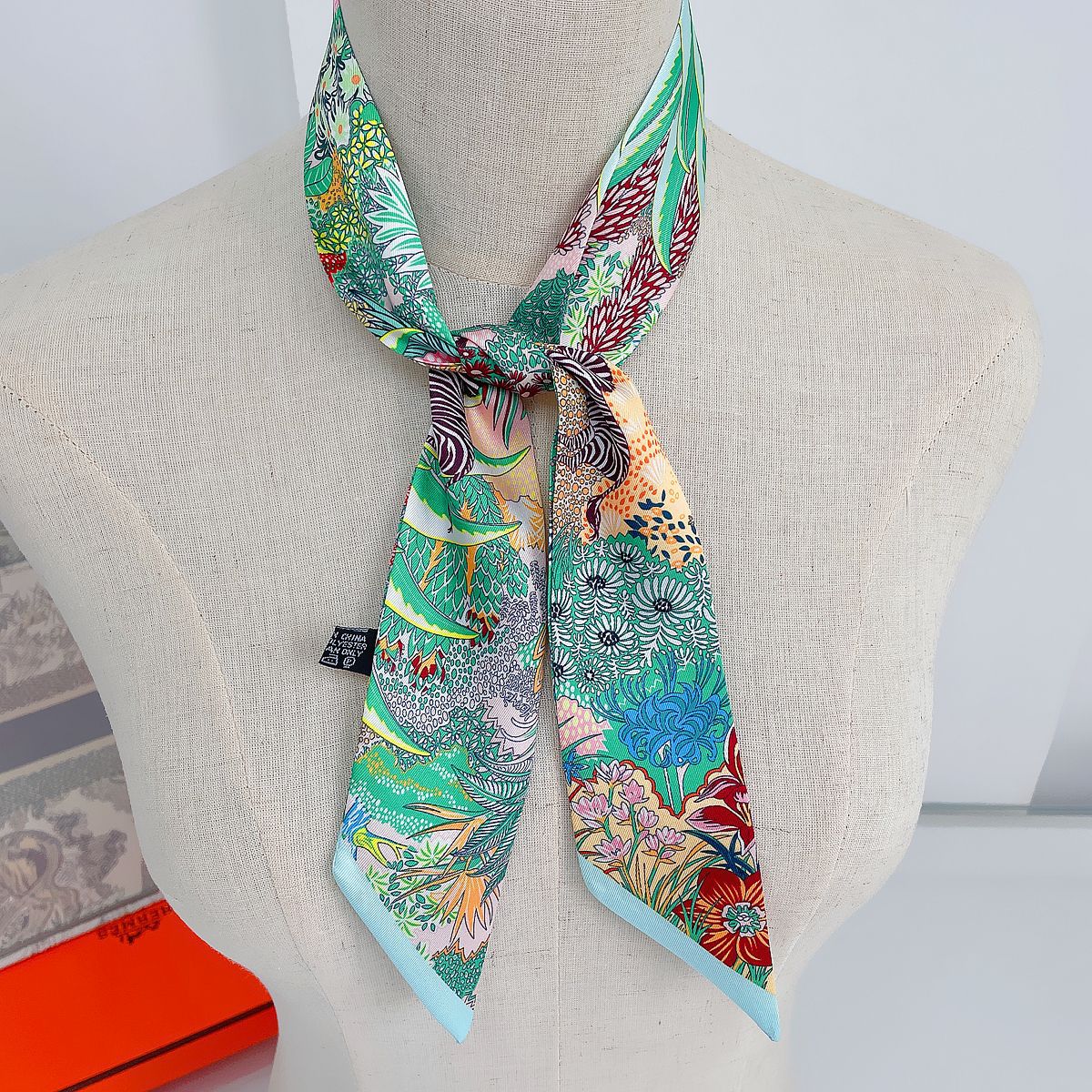정글 말 프린트 롱 스카프 여성 사계절 한국 스타일 리 - Travel Accessories To Gift 리뷰 및 가격