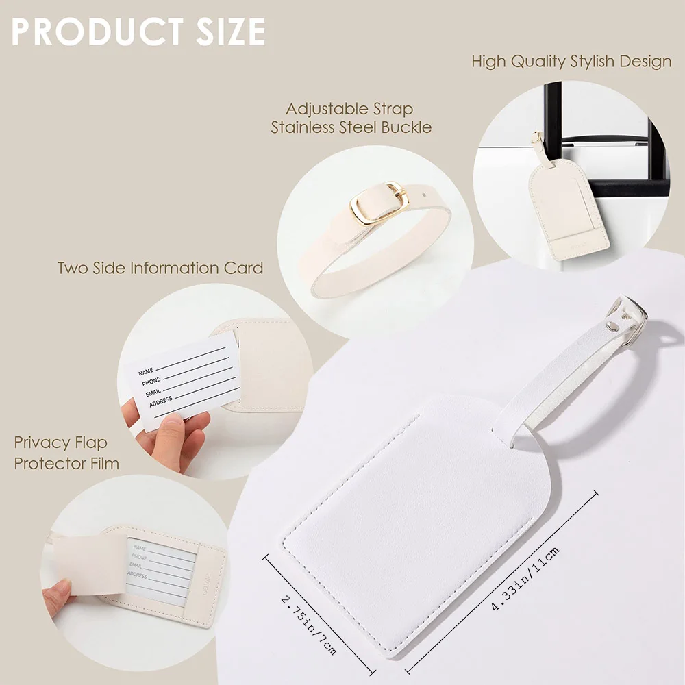 개인화 된 Pu 가죽 수하물 태그 모노그램 커플 여행  - Travel Accessories International 리뷰 및 가격