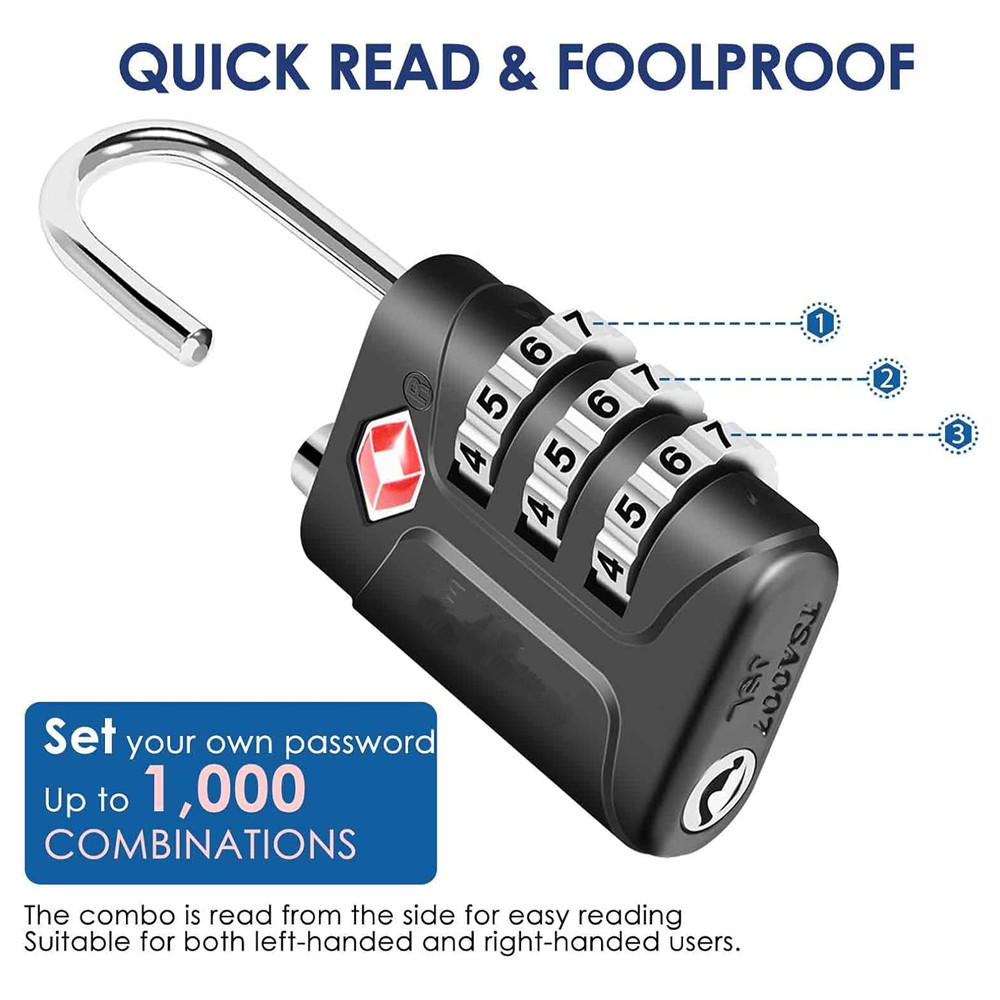 TSA 승인 수하물 잠금장치, 조합형 여행용 자물쇠,  - Travel Lock Tsa Approved 리뷰 및 가격
