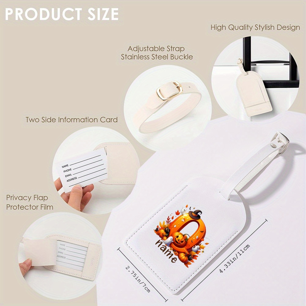 호박과 유령 디자인의 맞춤형 할로윈 테마 수하물 태그, - Travel Accessories International 리뷰 및 가격