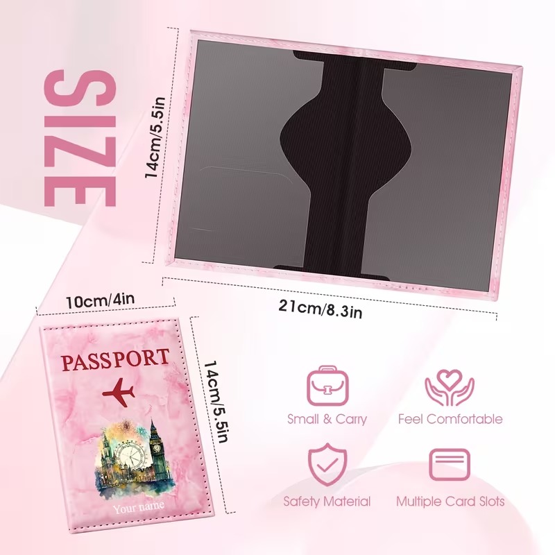맞춤형 이름 런던 랜드마크 수채화 예술 스타일 여권 홀 - Travel Accessories London 리뷰 및 가격
