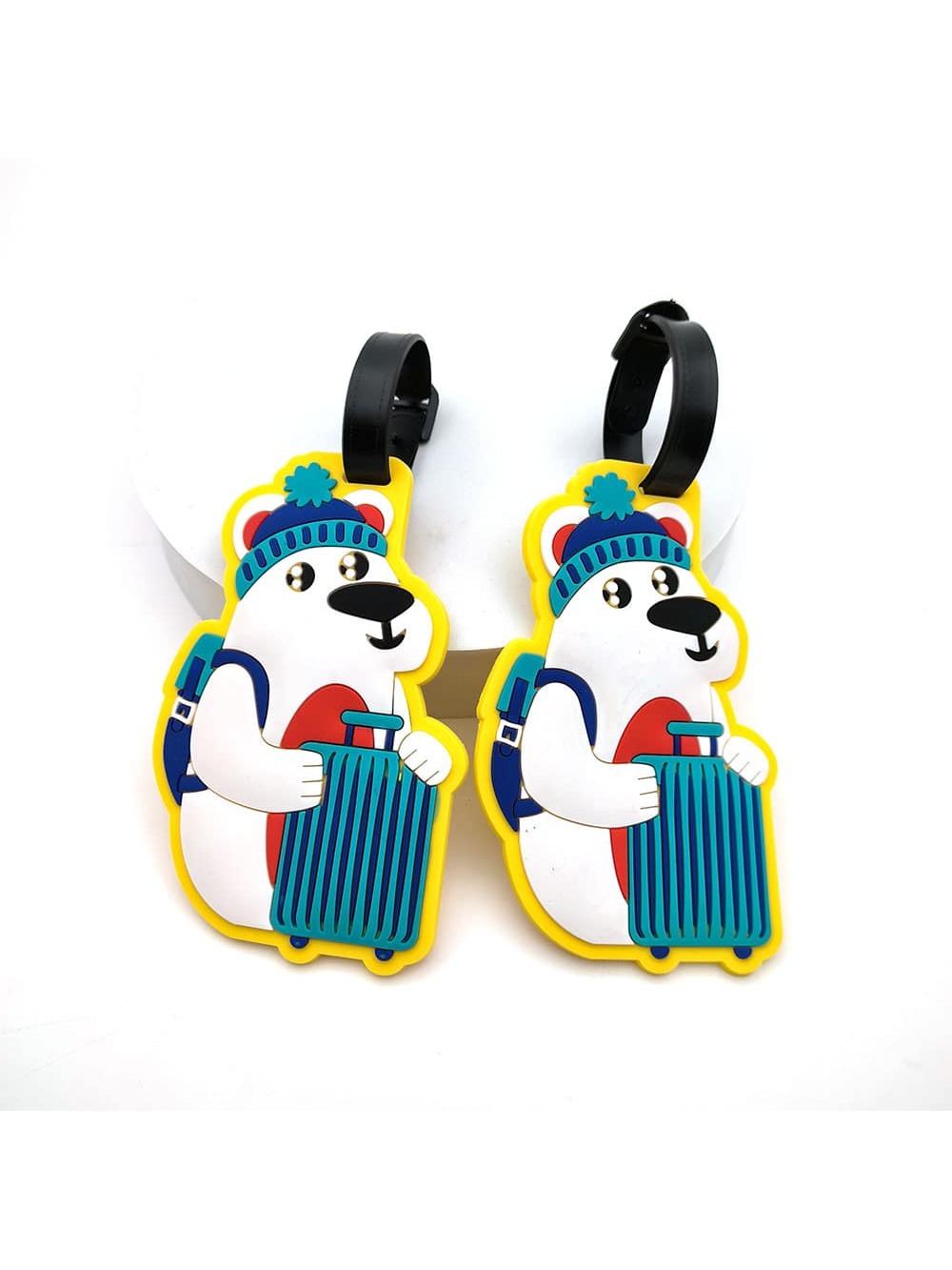 1PCS 기하학 부드러운 실리콘 수하물 태그 가방 ID - Travel Accessories International 리뷰 및 가격