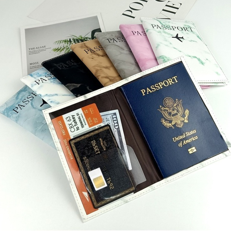 PU 가죽 여권 커버 간단한 비행기 편지 인쇄 여성 남 - Qantas Travel Accessories 리뷰 및 가격