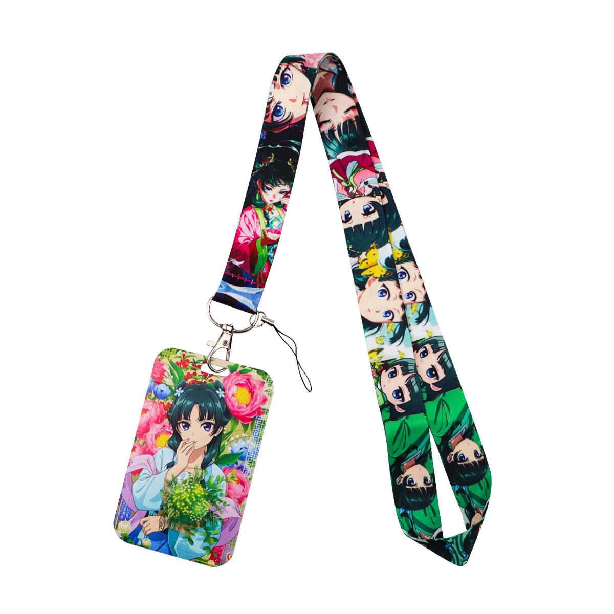 귀여운 애니메이션 소녀 끈 목 스트랩 카드 홀더 키 I - Travel Accessories To Gift 리뷰 및 가격