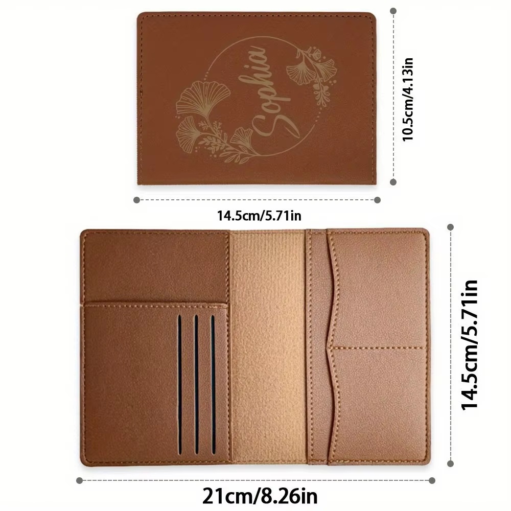 맞춤형 우아한 꽃무늬 이름이 새겨진 방수 여권 케이스, - Travel Accessories Gifts For Her 리뷰 및 가격
