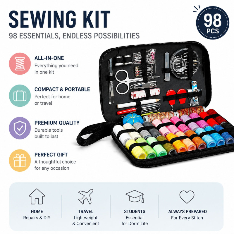 68/98PCS 바느질 액세서리 도구 세트, 바느질 공 - Travel Accessories Useful 리뷰 및 가격