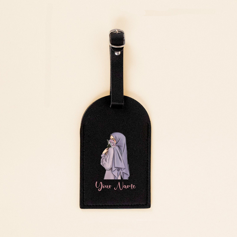 이름 있는 맞춤형 히자비 여아용 가죽 수하물 태그, 여 - Travel Accessories Gifts For Her 리뷰 및 가격