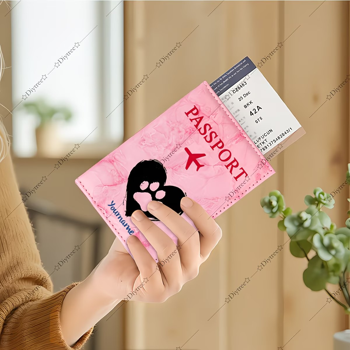 맞춤형 하트와 발자국 애완동물 여권 커버 |   여행과 - Travel Accessories Useful 리뷰 및 가격