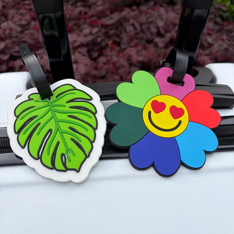 1/2개 꽃과 녹색 잎사귀 모양 수하물 태그 여행 탑승 - Travel Accessories International 리뷰 및 가격