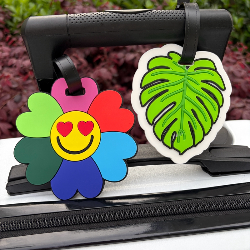 1/2개 꽃과 녹색 잎사귀 모양 수하물 태그 여행 탑승 - Travel Accessories International 리뷰 및 가격