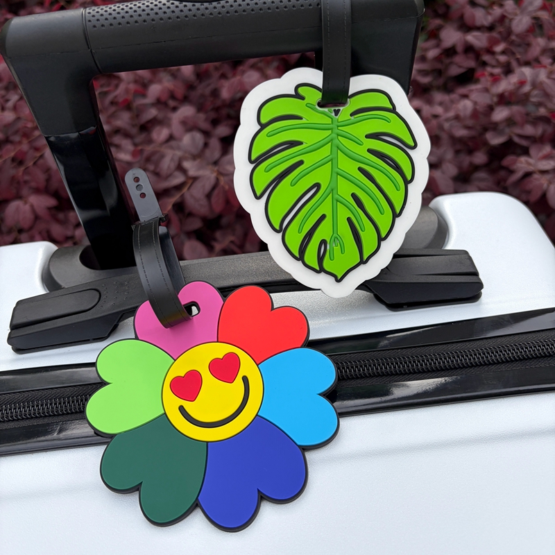 1/2개 꽃과 녹색 잎사귀 모양 수하물 태그 여행 탑승 - Travel Accessories International 리뷰 및 가격